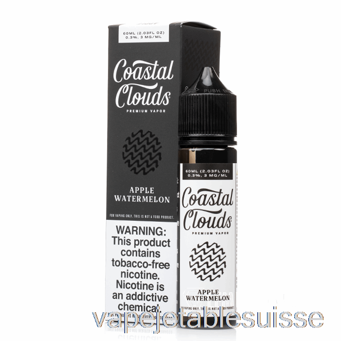 Vape Suisse Pomme Pastèque - Nuages ​​côtiers Co. - 60 Ml 3 Mg